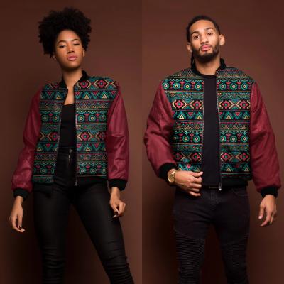 China New Customized 100% Cotton Plus Size African Men's Jackets Kenta Print Design Winter Windbreaker Jacket For Africa Men's Jacket for sale