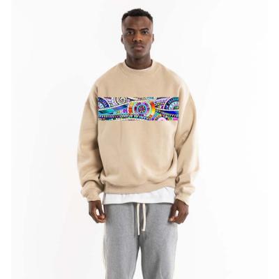 China High Quality Anti-wrinkle OEM Sweatshirt Hoodie With Africa Ankara Plus Size Mens Sweaters Cotton Heavy Fleece Casual Pullover Men Sweater for sale