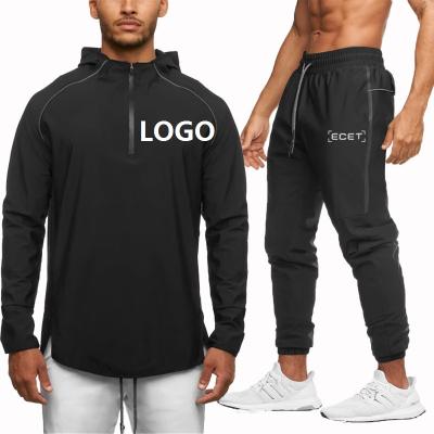 China Wholesale Custom Logo Breathable Sports Jogger Sports Casual Night Suits Men's Running Two Piece Set for sale