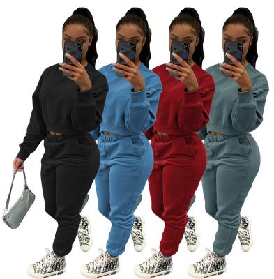 China New Arrival Casual Women's Clothing QUICK DRY 2 Piece Jogger Set Hoodie Sweatshirt and Long Pants Two Piece Set for sale