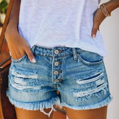 China Fashion QUICK DRY Ripped Wash Women Jeans Pants Mini Shorts Women Clothes Denim Pants Trousers for sale