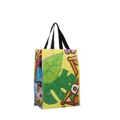 China Various Folding Good Quality CMYK Printing Recycled PP Woven Laminated Shopping Bag for sale