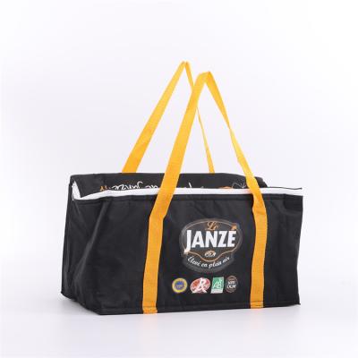 China Waterproof Extra Large Heavy Duty Custom Logo Reusable Tote Food Delivery Bag, Thermal Insulated Grocery Shopping Bag Cooler Bag for sale