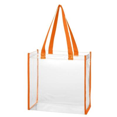 China China Eco-friendly Factory Customized LOGO Colorful Fashion Pvc Transparent Shopping Bag for sale