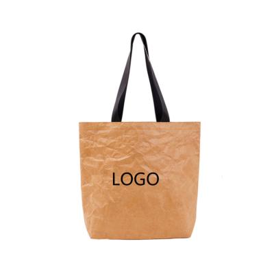 China Eco-friendly Washable Tear Resistant Grocery Paper Tyvek Paper Tote Bag With Custom Logo for sale