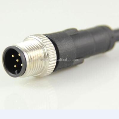 China M12 Extension Cord Connectors IP67 Aviation Sensor Straight Automotive Waterproof Male Cable Connector for sale