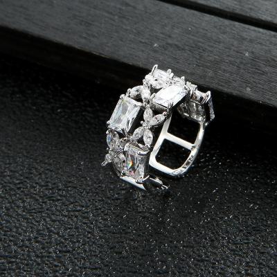 China INS Simple Design Four Leaf Clover Flower Fit Hot Selling Opening Rings For Women for sale