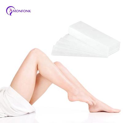 China Easy Wax Strips Private Label Body Disposable Nonwoven Facial Wax Strips Hair Removal Depilatory Paper Waxing Strip For Beauty for sale