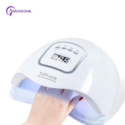 China Easy Apply Sun X5 Max 150w Nail UV Gel Dryer Polish Acrylic Light Nail Varnish UV Nail Curing Lamp With Four Timers for sale