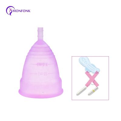 China Factory price 100% soft silicone reusable cup menstrual cup eco-friendly collapsible medical grade reusable menstrual cup for sale