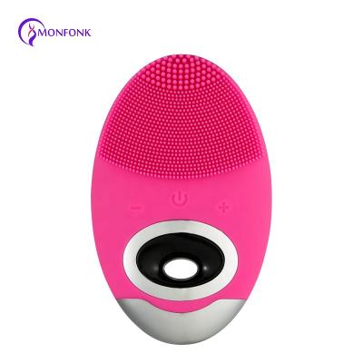 China Private Label Exfoliators Vibrating Sonic Scrubber Brush Waterproof Cleansing Exfoliator Facial Cleansing Brush for sale