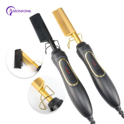 China Car Hair Comb 2 in 1 Vendors Hair Straightener Curling Iron Hot Comb Hair Brush Straightener for sale