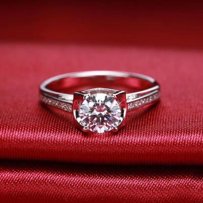 China Factory direct sale high quality 925 sterling silver bling bling zircon promise engagement ring women CLASSIC for sale