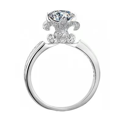 China CLASSIC Hot Selling Custom Made Bridal Engagement Ring Sterling Silver Ring Zircon Wedding Jewelry 925 For Women for sale