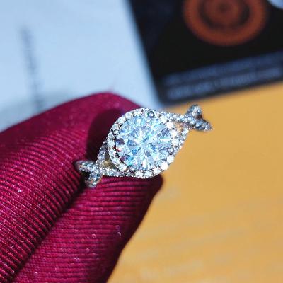 China FASHIONABLE 1ct 925 Sterling Silver Gemstone Rings LYX37R Moissanite Engagement Ring Silver Engagement Ring for sale