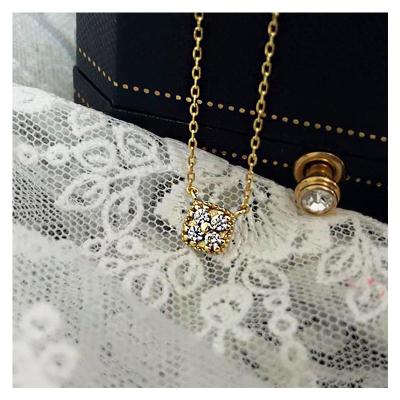 China FASHIONABLE Jewelry Charm 925 Sterling Silver Gold Plated CZ Necklace Pendant for sale