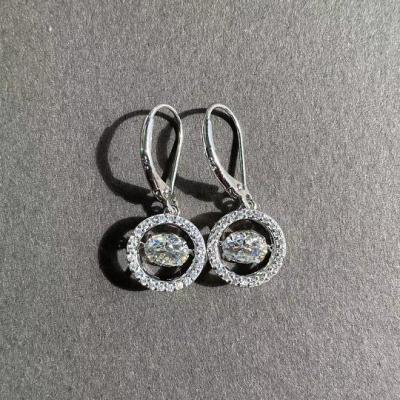 China Fashion Iced Out Bling Bling Moissanite Luxury Earrings 925 Sterling Silver Women Jewelry Earring Outlet for sale