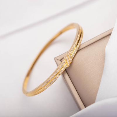 China Amazon FASHIONABLE Hot Sale Women Zircon Jewelry Luxury Bangle Bracelet for sale