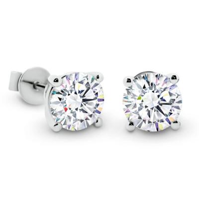 China FASHIONABLE hot sale white gold moissanite earrings 18k white stud earrings for women earrings for sale