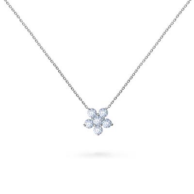 China Cute Luxury Moissanite Necklace Jewelry For Women 14k 18k Baby Moissanite Pendant Necklace for sale