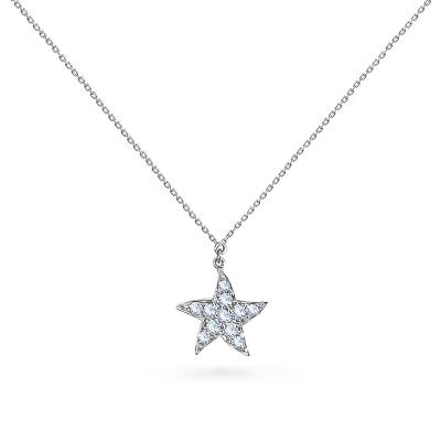 China New 14K 18K Gold Cute Female Stylish Necklace Women Design Mini Star Pendant Necklace Baby Gift for sale