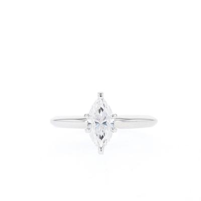 China Romantic 14K rose gold moissanite marquis cut moissanite engagement ring for sale