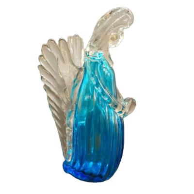 China International Holy Glass Sculpture Art Madonna Angel Decoration Glass Figurine for sale