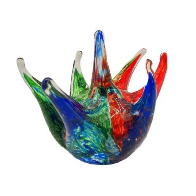 China Ornamental International Royal Glass Art Sculpture Crown Glass Decoration for sale