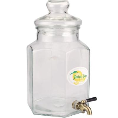 China Classic Best Quality 10L Large Juice Glass Jar With Tap for sale