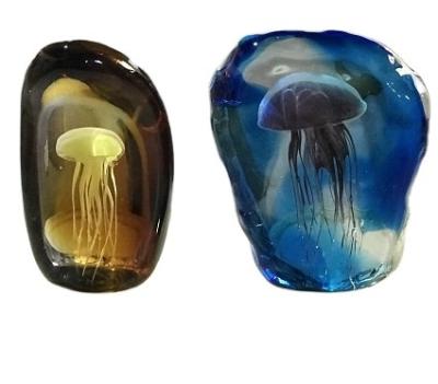 China Beautiful jellyhish art glass figurine novelty interior design, art glass decoration for sale