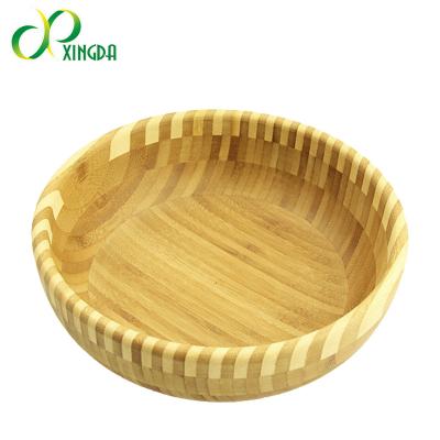 China Sustainable Sustainable Natural Bamboo Bowl Eco - Friendly Wooden Salad Bowl for sale