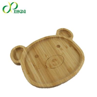 China BAMBOO Eco-friendly high quality natural bamboo bear shaped cheese dishes for baby &children for sale