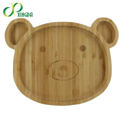 China Children's Eco-Friend High Quality Bamboo Dishes Bamboo Animal Dish For Baby for sale