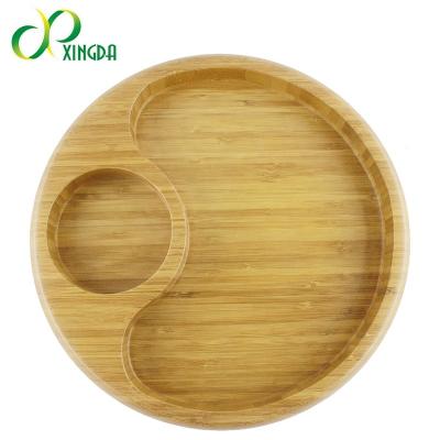 China Sustainable Bamboo Candy Dish Fruit Nut Bowl Home Decorate Serving Tray for sale