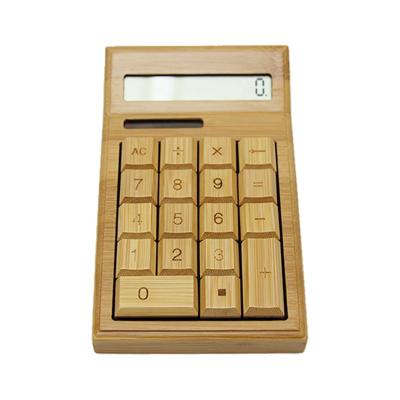 China Eco-friendly Solar General Purpose Calculator Electronic Calculator Standard Function 12 Counter Bamboo Digits for sale