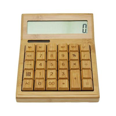 China Multi Purpose Multi Function Desktop Calculator Bamboo Solar Calculator for sale