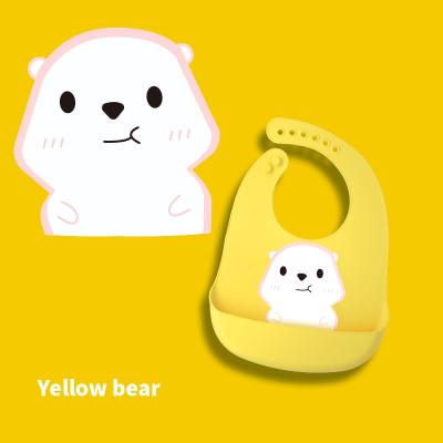 China BPA Silicone Drip Free Banana Drip Bibs Waterproof Cartoon Newborn Baby Feeding Cloth Baby Bibs Adjustable Saliva Towel for sale