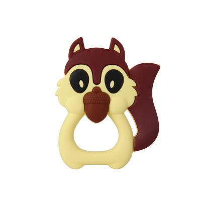 China Toy Squirrel Teether New Silicone Soft Baby Teether For Baby Teething Time for sale