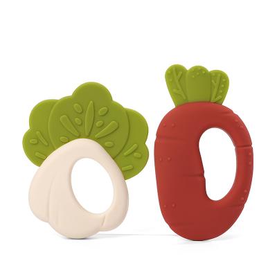 China Toy Vegetable Teether Silicone Baby Soft Teether for Baby Teething Time for sale