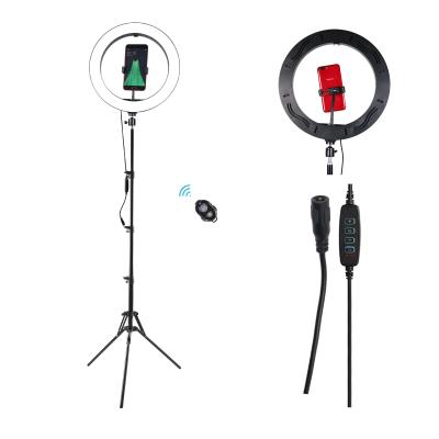 China 14 Inch Dimmable LED Facebook Ring Light Remote Control Phone with Tripod Stand and Phone Holder for Makeup Youtube Live Stream 3 for sale