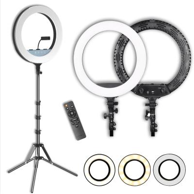 China LR-650 18 inch PORTABLE Ring Light with Phone Holder for Selfie Camera Photography Makeup Makeup Video Live Streaming for sale