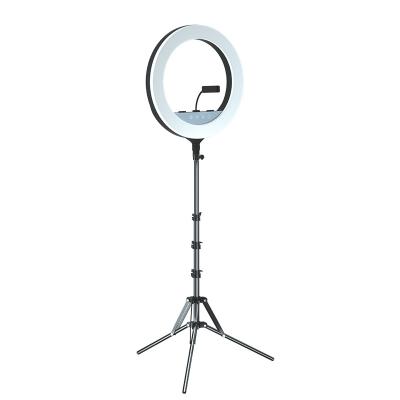 China LCD Screen 18 Inch LED Dimmable Fill Selfie Ring Light Kit With Tripod Mount Phone Holder For Youtube Tiktok Video for sale