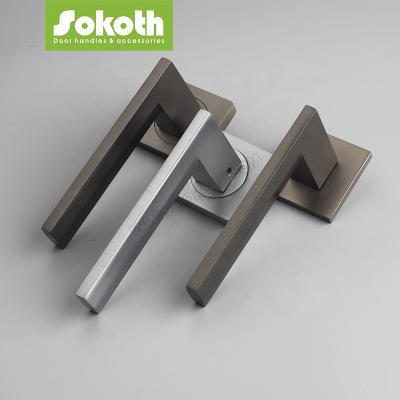 China Good entry sokoth interior design luxurious plating door handle for sale