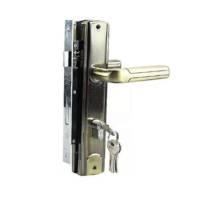 China African Market Good Plating Iron Key Panel Aluminum Handle Door Locks For Wooden Door for sale