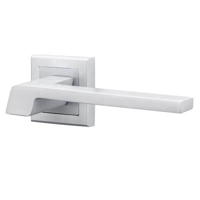 China Durable White Aluminum Apartment Entrance Entry Single Door Handle For European Market for sale