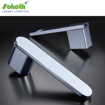 China Right Plating Chrome Plated Square Lever Door Handle for sale