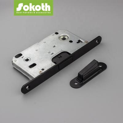 China Good Plating 9050mm Stainless Steel Mortise Lock Magnetic Black Silent Body for sale