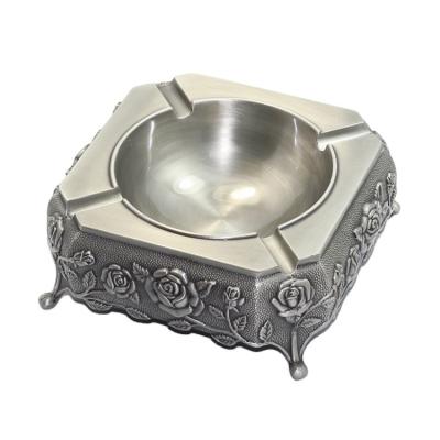 China Wholesale Custom Retro Metal China Ashtray Dubai Metal Standing Custom CNC Milling High Grade Large Metal Ashtray Custom Made for sale