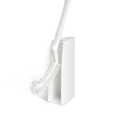 China Viable Hook Shape Silicone Toilet Brush Cleaner And Long Stand Plunger Custom Handle for sale