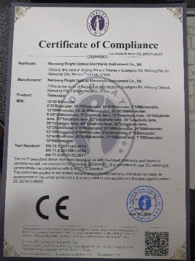 CE - Nanyang Bright Optical Electronic Instrument Co., Ltd.